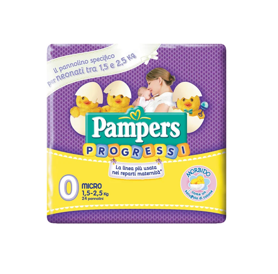 PAMPERS MICRO NEW BABY PANNOLINO 1-2,5 KG 24PZ – Papambo