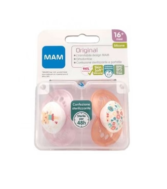 MAM 2 SUCCHIETTI ORIGINAL SILICONE 16M+ FEMMINA