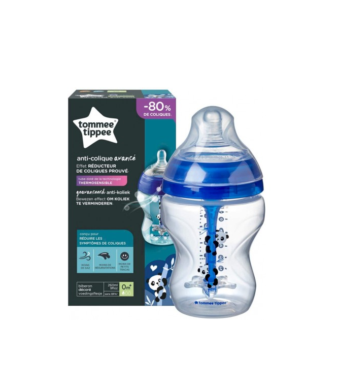 TOMMEE TIPPEE BIBERON ANTICOLICA 260ML 0M+ FL.LENTO BOY