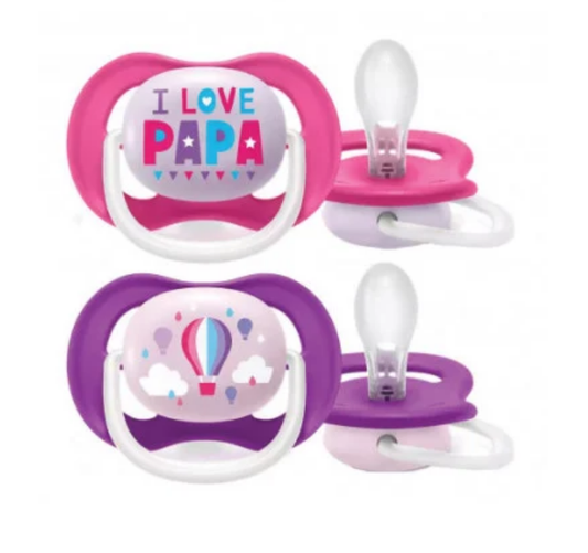 AVENT 2 SUCCHIETTI ULTRA AIR 6-18MESI FEMMINA PAPA