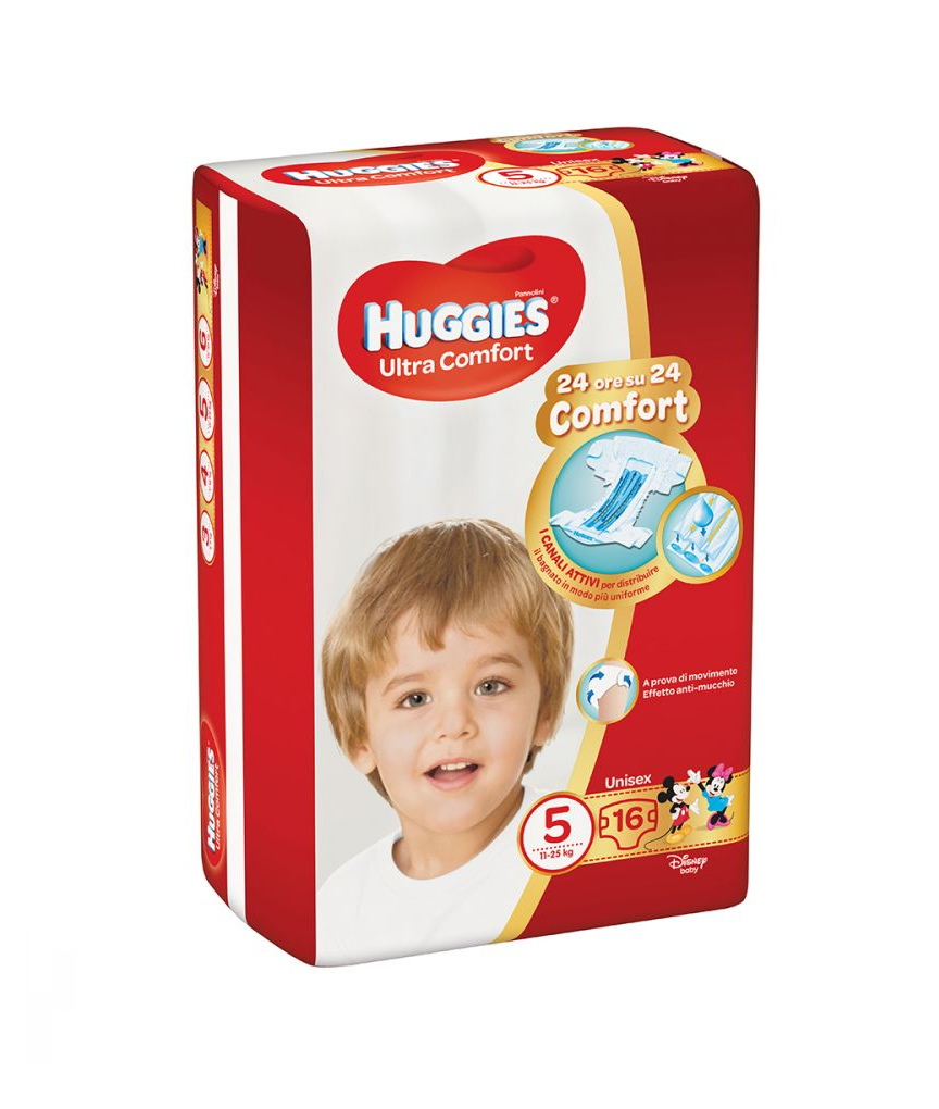 HUGGIES ULTRA COMFORT 5 TG.11-25KG PZ.16 UNISEX