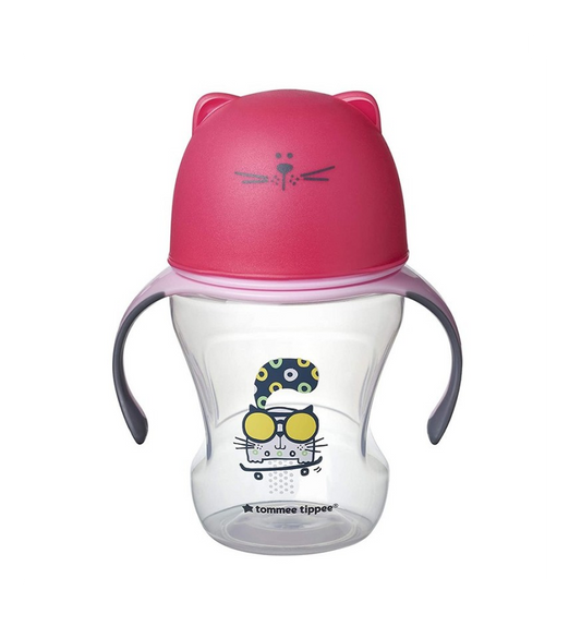 TOMMEE TIPPEE TAZZA TRAINER CUP 6M+ 230ML GIRL SOFT SIPPEE