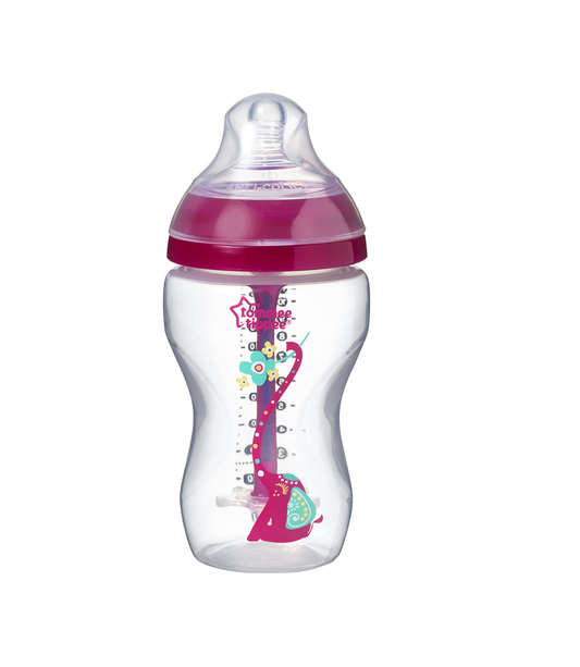 TOMMEE TIPPEE BIBERON ANTICOLICA 340ML 3M+ FL.MEDIO GIRL