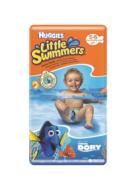 LITTLE SWIMMERS 5-6 KG.12-18 PZ.11 HUGGIES