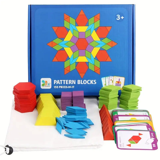 Puzzle geometrici Montessori  Gioco 155 pz con 24 carte