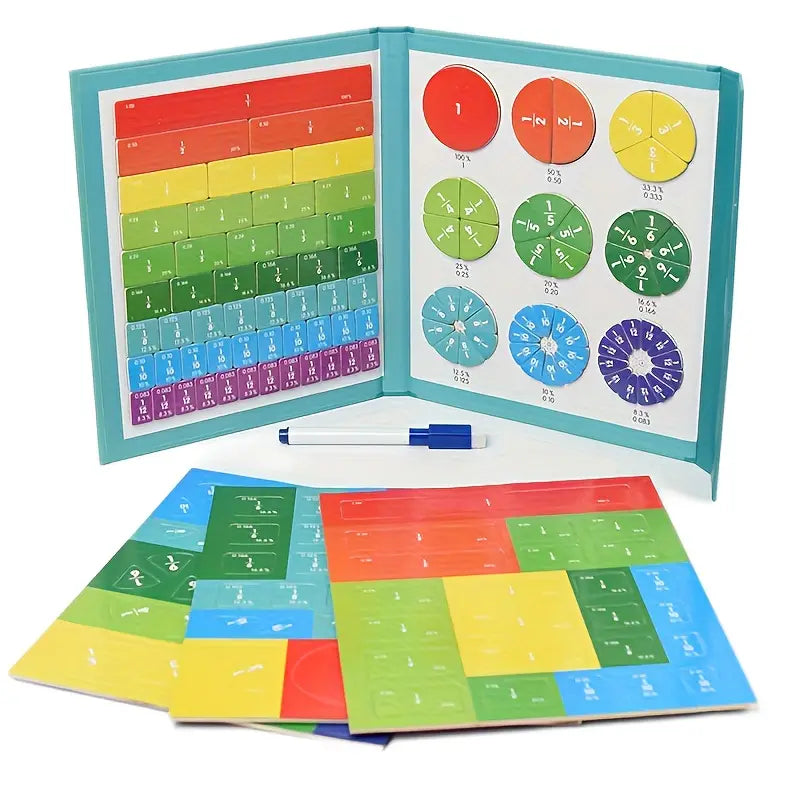 Libro Frazione Multicolore - Aritmetica Arcobaleno Montessori