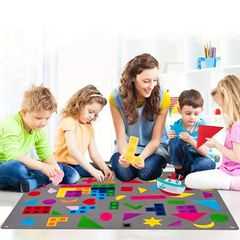 Set di Storie in Feltro Montessori per Bambini: Colorate Esperienze Interattive