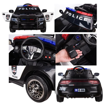 JC666 POLICE AUTO NERA 12V BABYCAR