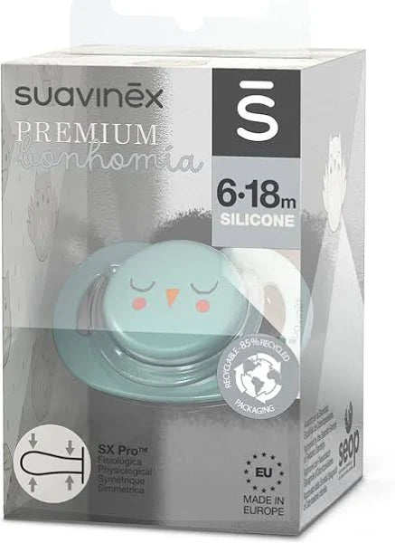 SUAVINEX SUCCHIETTO BONHOMIA SILICONE 6-18M SX CIVETTA VERD