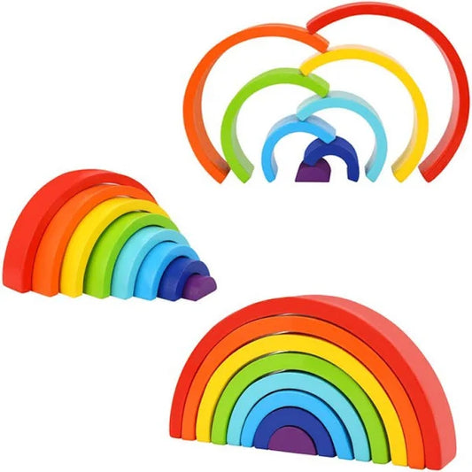 TOOKY TOY ARCOBALENO IMPILABILE IN LEGNO