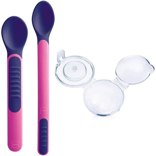 MAM POSATE HEAT SENSITIVE SPOONS & COVER FEMMINA