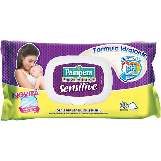 PAMPERS SENSITIVE SALVIETTINE 63PZ C/PLACCHETTA