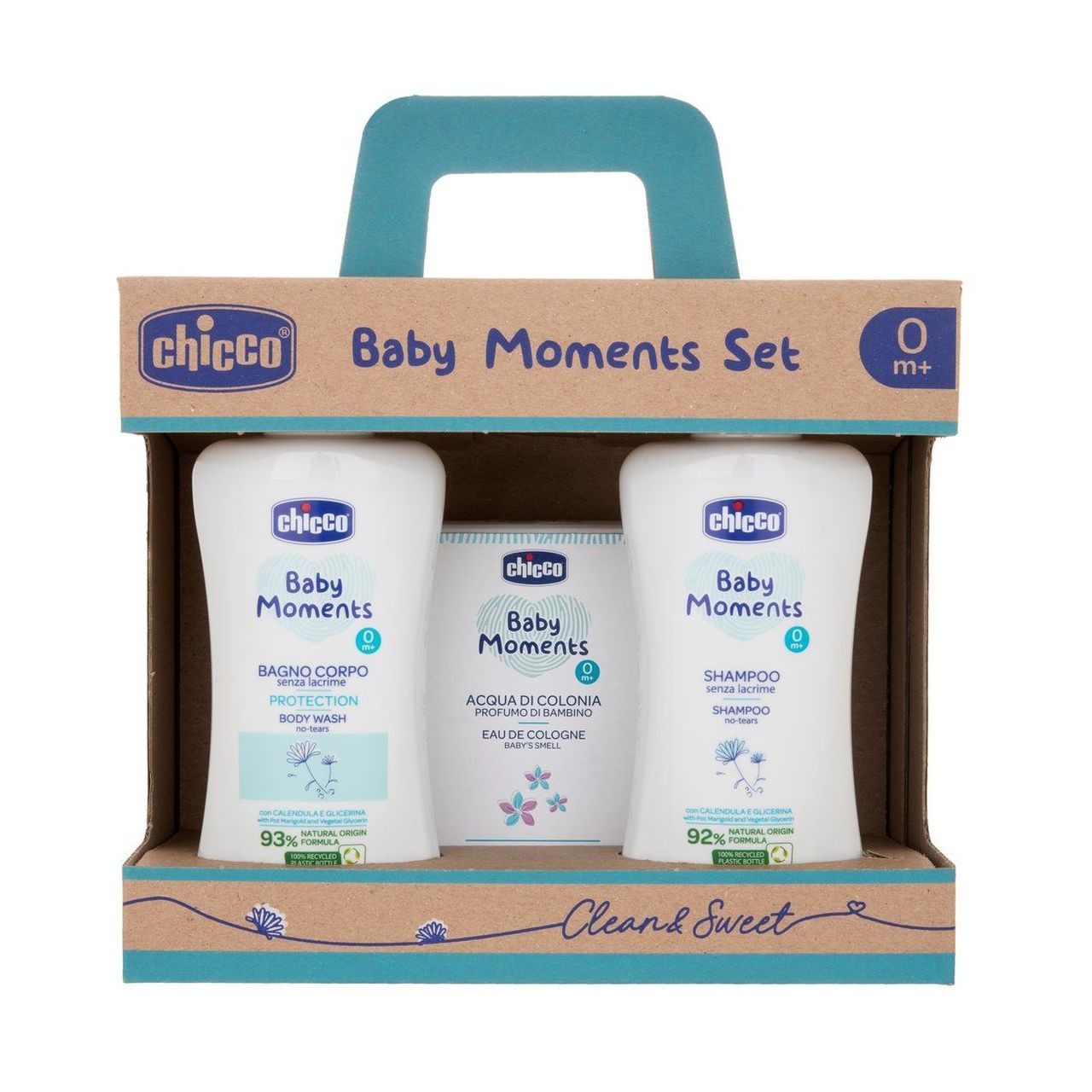 CHICCO BABY MOMENT SET1(BAGNOSCHIUMA SHAMPOO COLONIA)