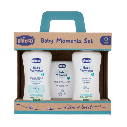 CHICCO BABY MOMENT SET1(BAGNOSCHIUMA SHAMPOO COLONIA)