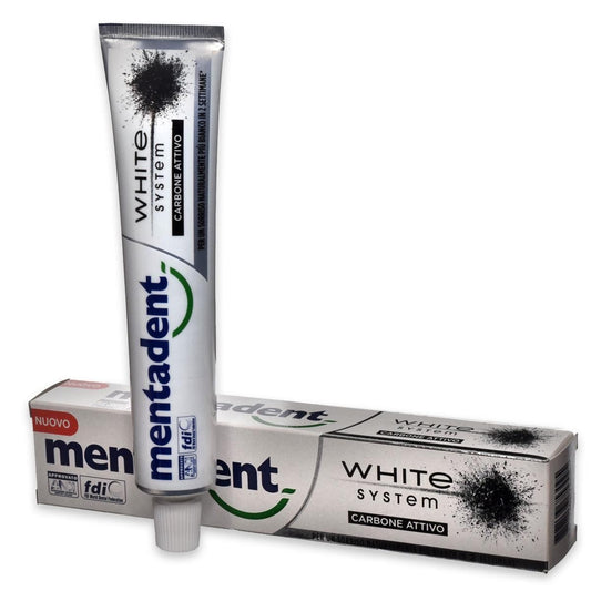 MENTADENT WHITE SYSTEM DENTIFRICIO CARBONE ATTIVO 75ML