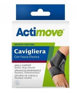 ACTIMOVE CAVIGLIERA S BLACK CON FASCIA ELASTICA