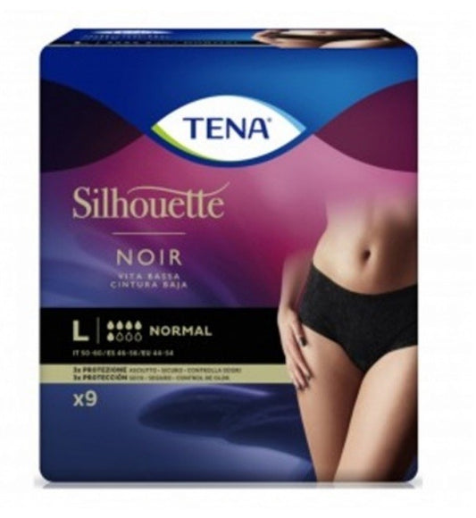 TENA SILHOUETTE NOIR VITA BASSA NORMAL TG.L PZ.9