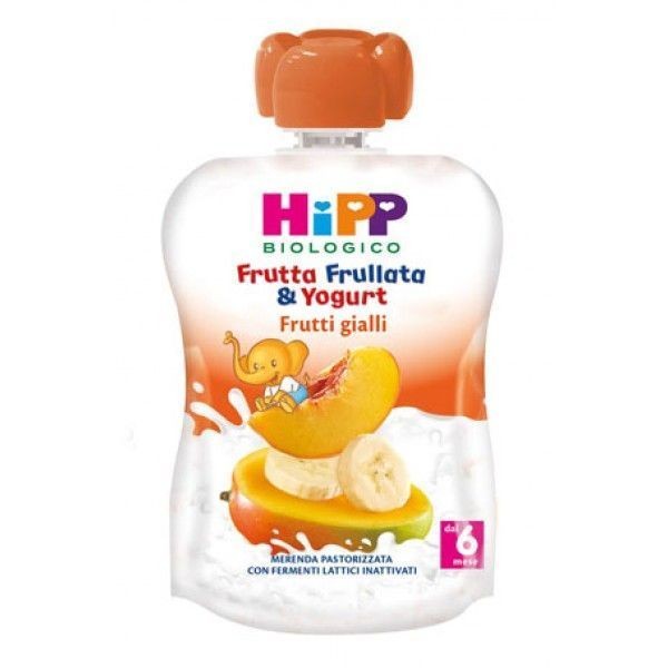 HIPP FRUTTA FRULLATA YOGURT FRUTTI GIALLI 90GR