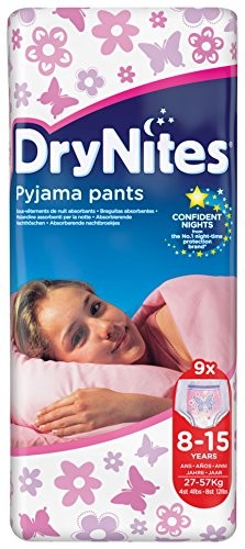 DRYNITES 8-15 ANNI GIRL 27-57KG PZ.9 PANNOLINO NOTTE HUGGIES