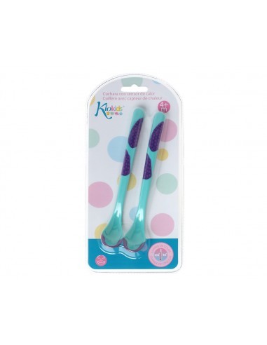 KIOKIDS SET 2 CUCCHIAI VERDI SILICONE C/SENSORI