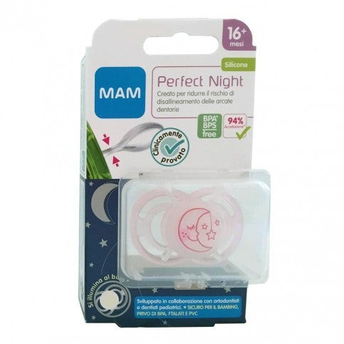 MAM SUCCHIETTO PERFECT NIGHT SILICONE 16M+ FEMMINA