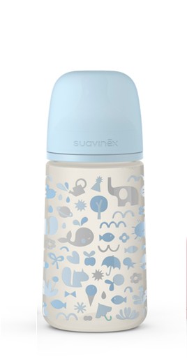 SUAVINEX BIBERON MEMORIES 270ML SILICONE PRO AZZURRO