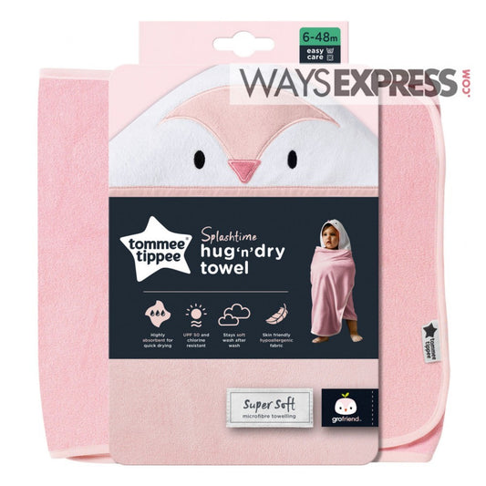 TOMMEE TIPPEE TELO DA BAGNO PENNY LA PINGUINA ROSA