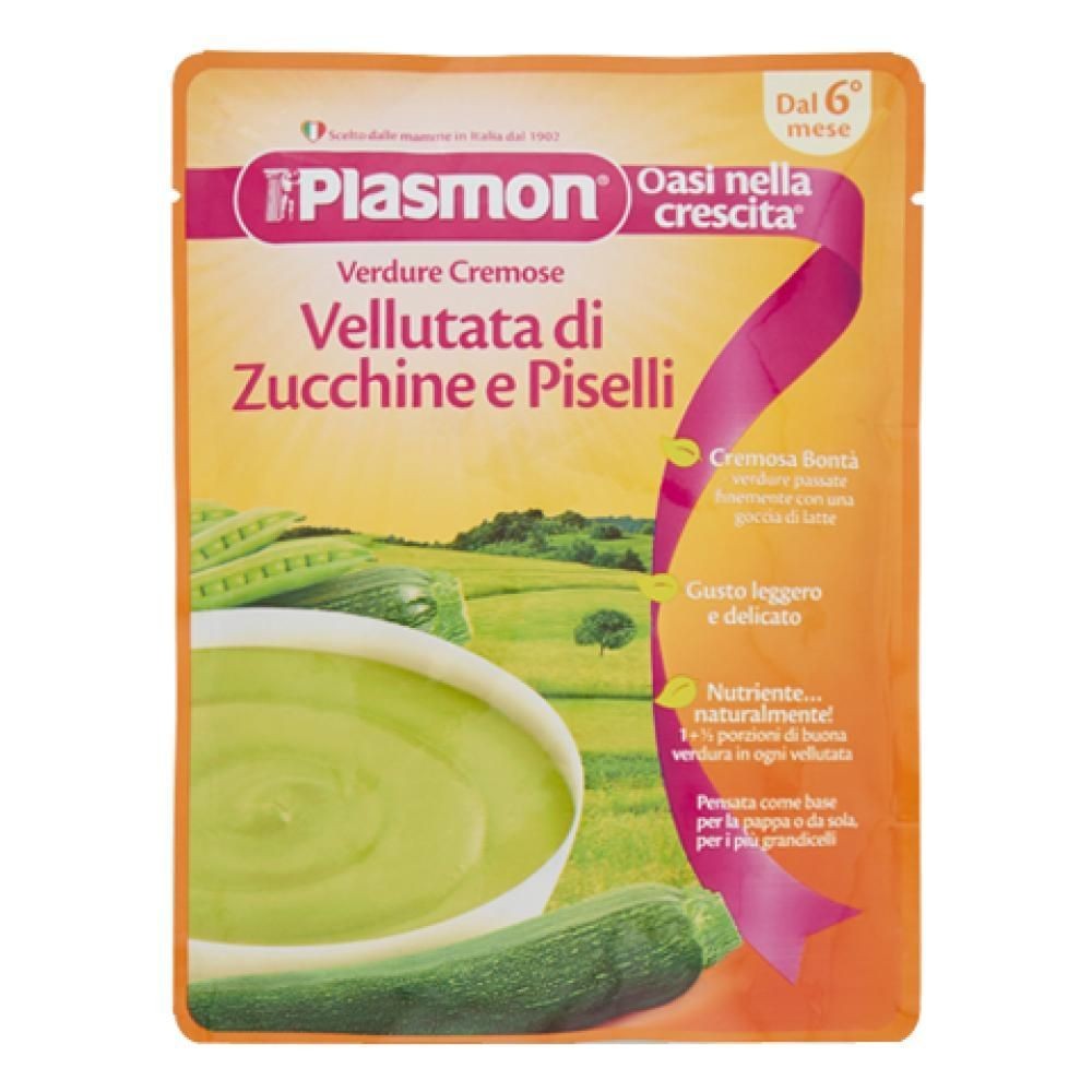 PLASMON VELLUTATA DI ZUCCHINE E PISELLI 180GR VERDURE CREMO